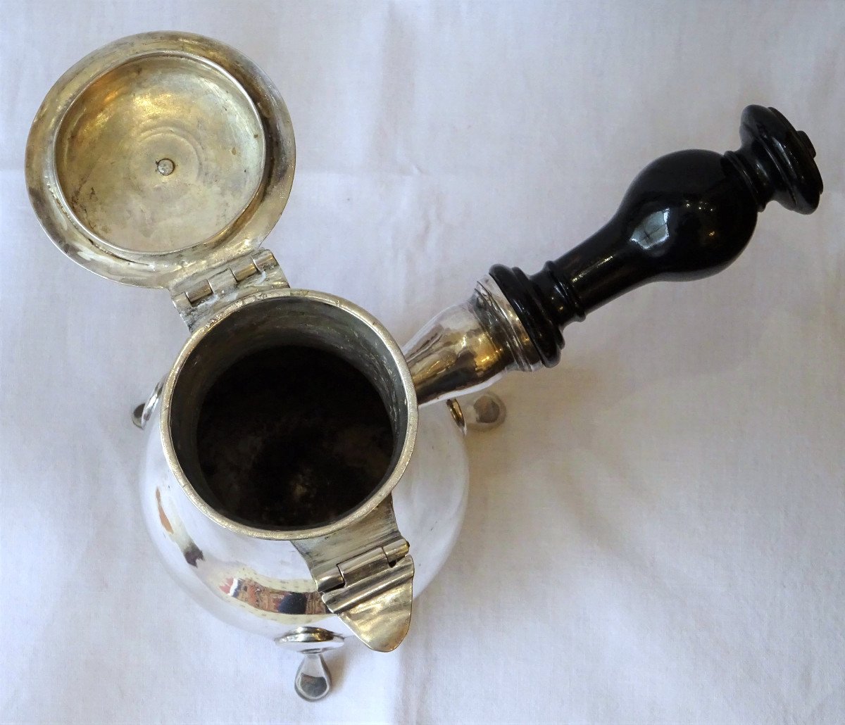 18th Century Silver Plated Metal Jug-photo-3