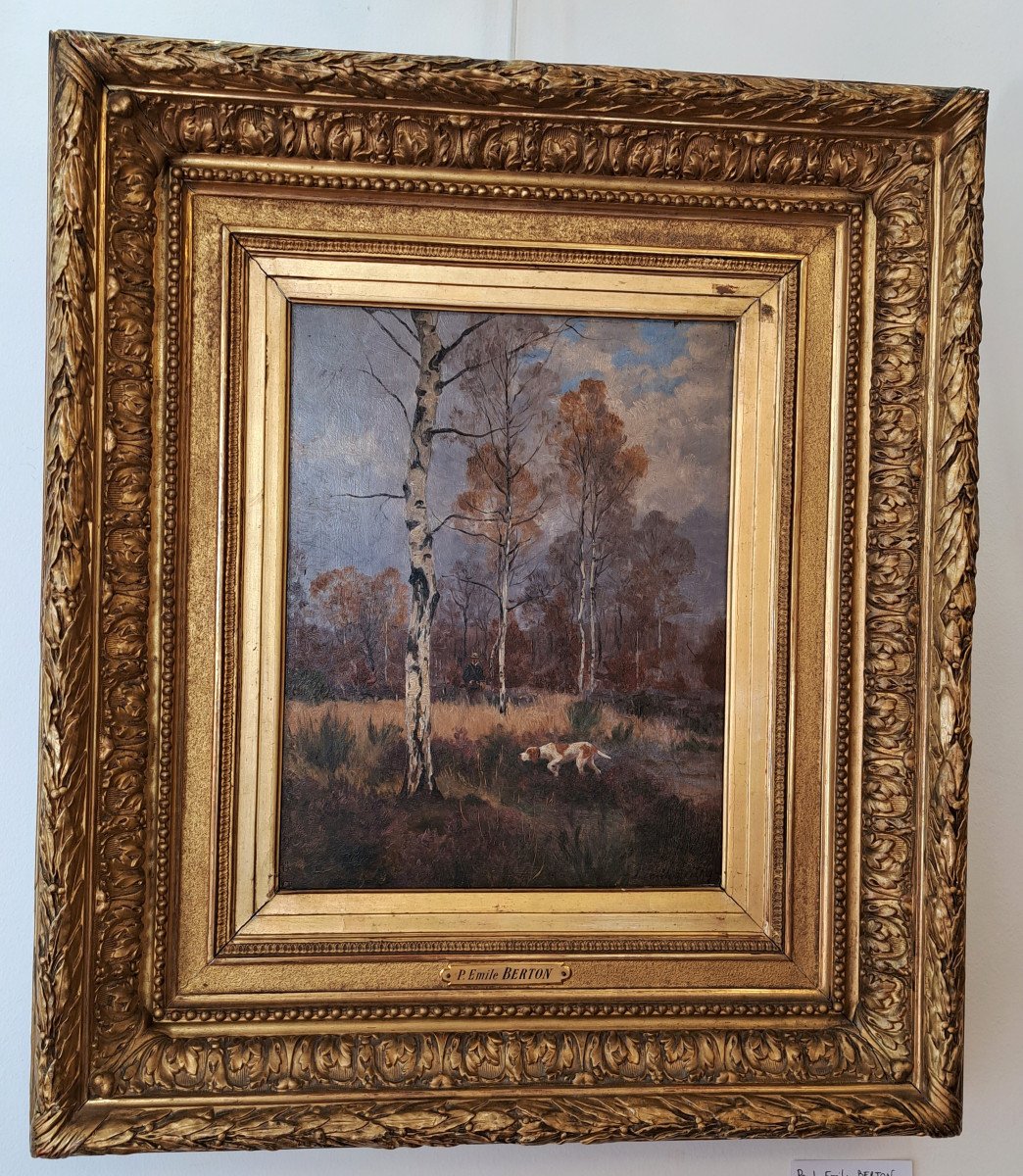 Paul Emile Berton (1846-1909) – Chasse En Forêt De Fontainebleau