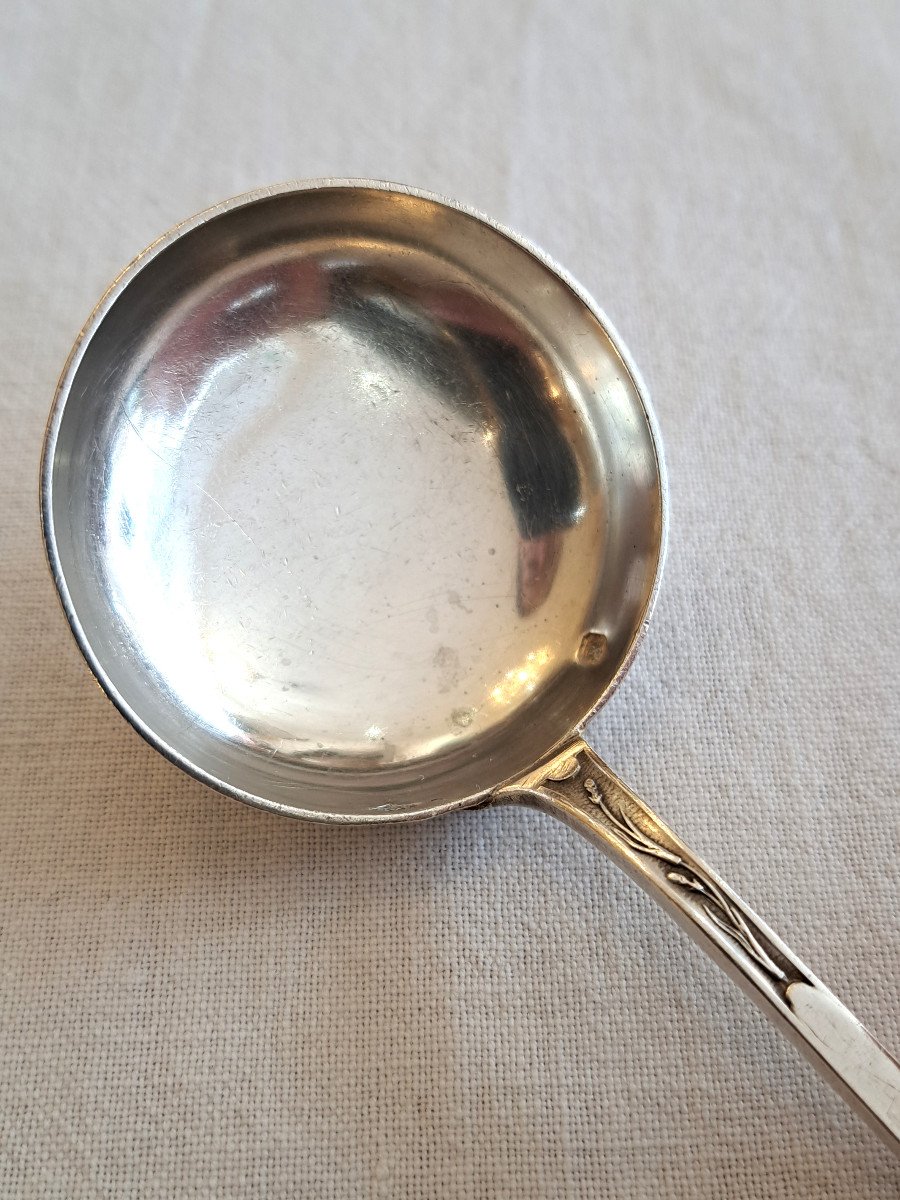 Cream Spoon Ladle In Sterling Silver Alphonse Debain-photo-3