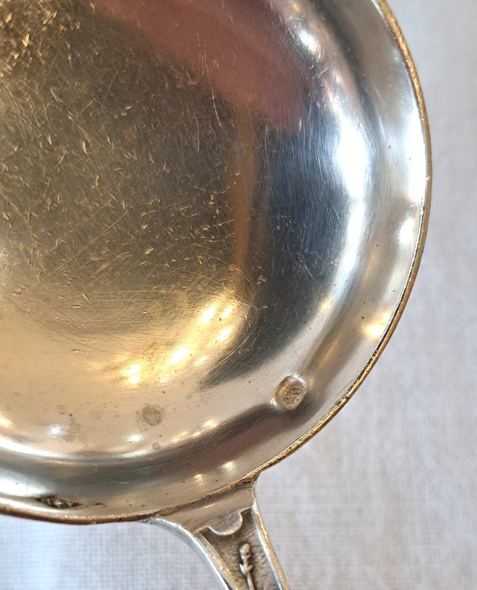 Cream Spoon Ladle In Sterling Silver Alphonse Debain-photo-4