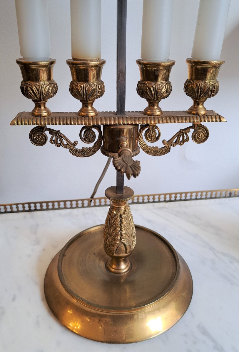 Grande Lampe Bouillotte en bronze doré De Style Empire-photo-2