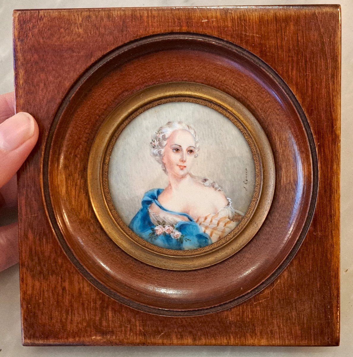 Miniature - Portrait De La Marquise De Pompadour