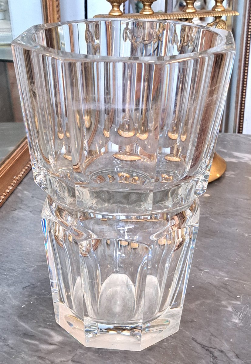 Large Baccarat Crystal Vase Edith Model Height 25 Cm-photo-3