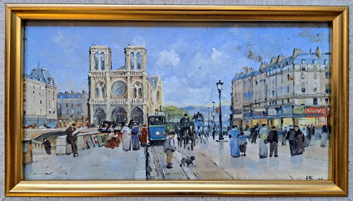 Pierre Saez – Vue De Paris Vers 1900, La Cathédrale Notre-dame