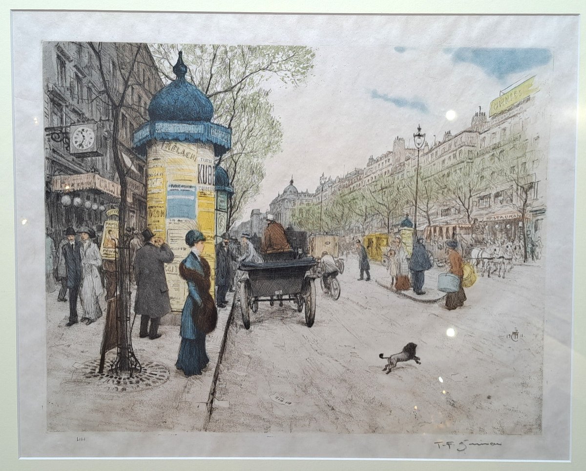 Tavik Frantisek Simon (1877-1942) - Vue De Paris Vers 1900