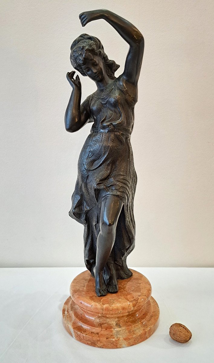 Grand bronze d'une Jeune Danseuse d'après H. Moreau 47 cm-photo-2