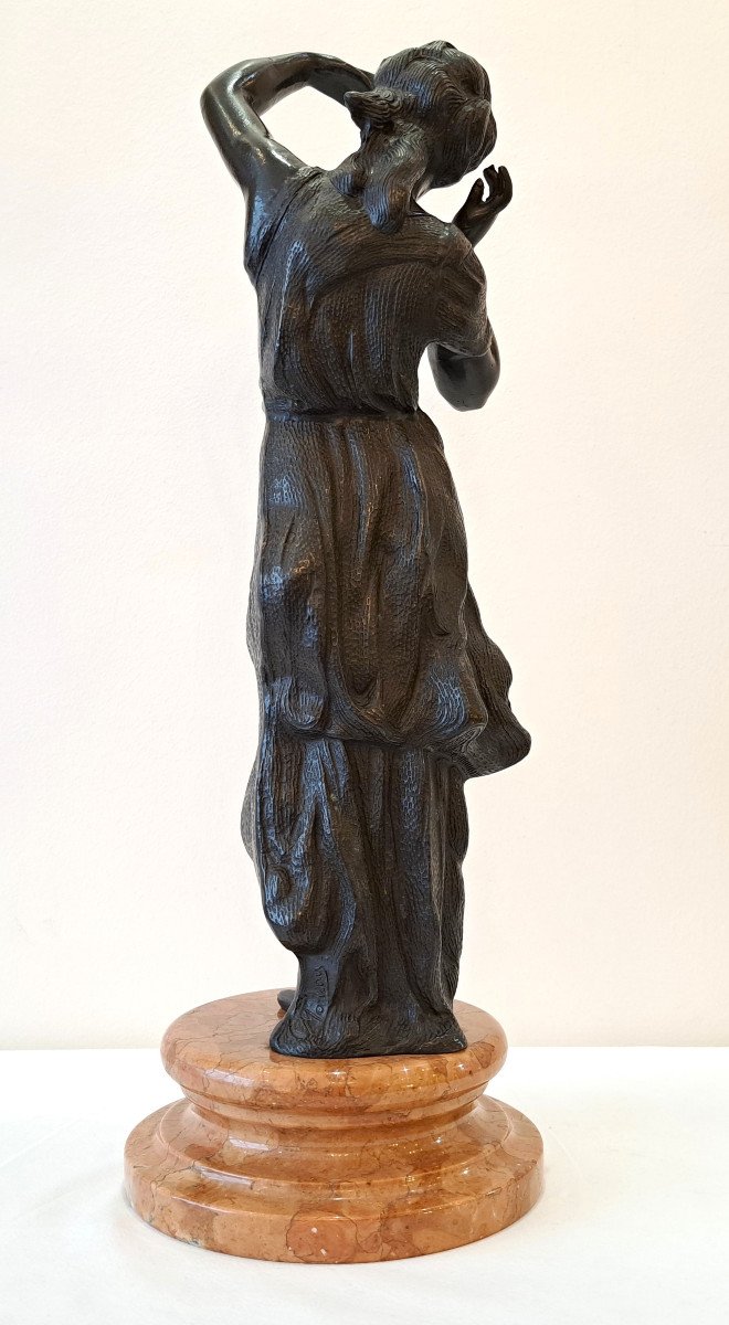 Grand bronze d'une Jeune Danseuse d'après H. Moreau 47 cm-photo-7
