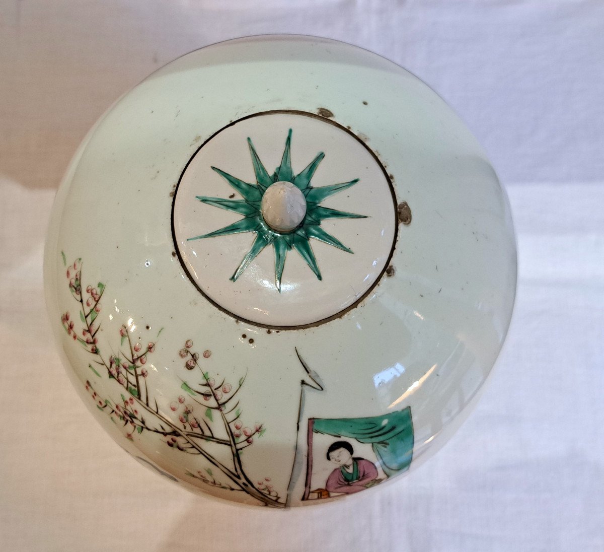 Chinese Porcelain Covered Ginger Jar-photo-3
