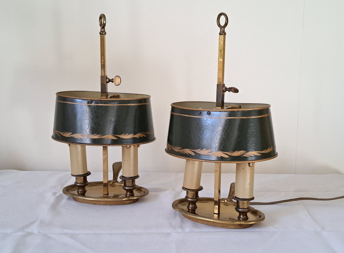Paire De Petites Lampes Bouillotte