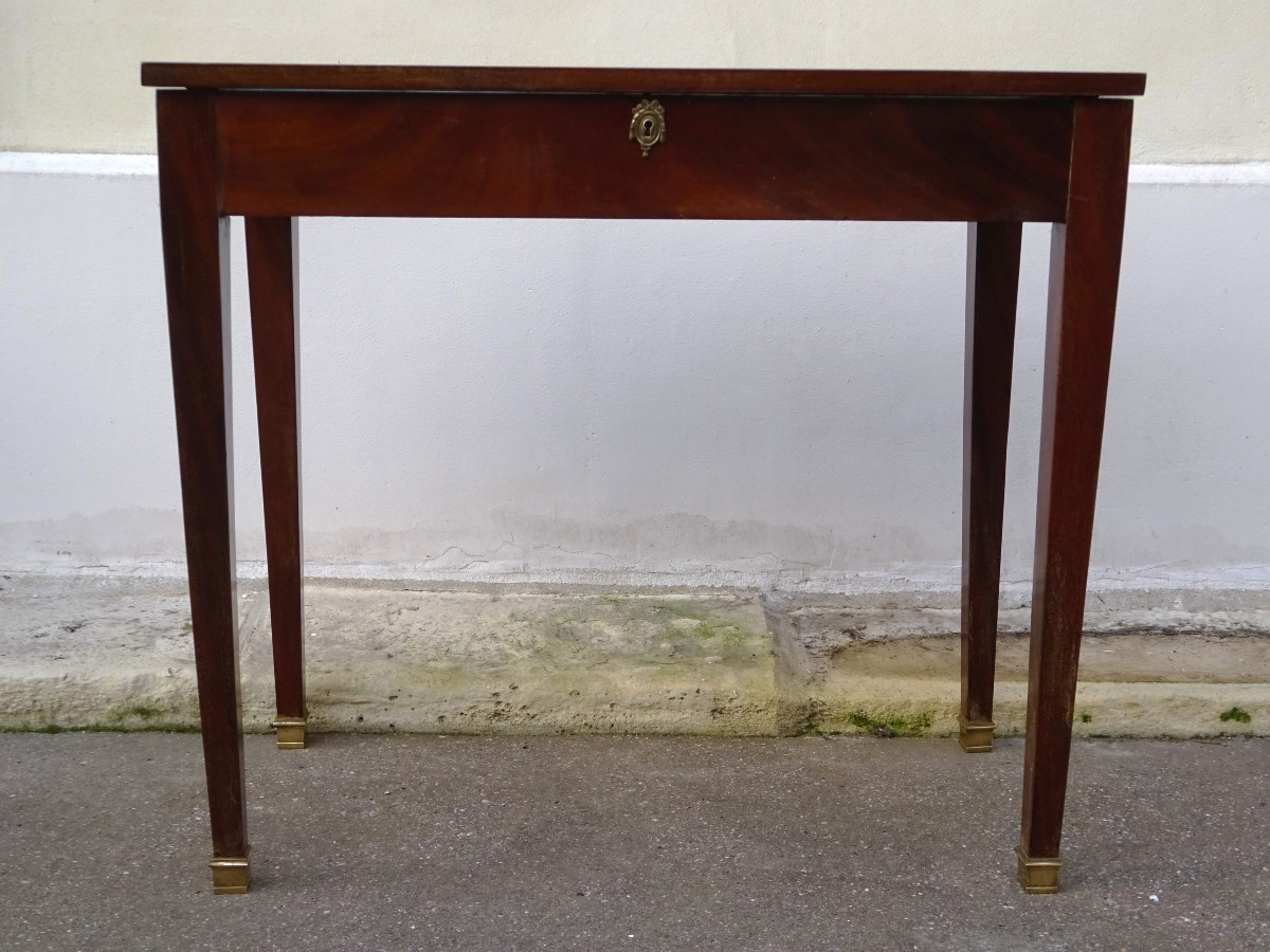 19th Century Mahogany Display Cabinet Table-photo-4