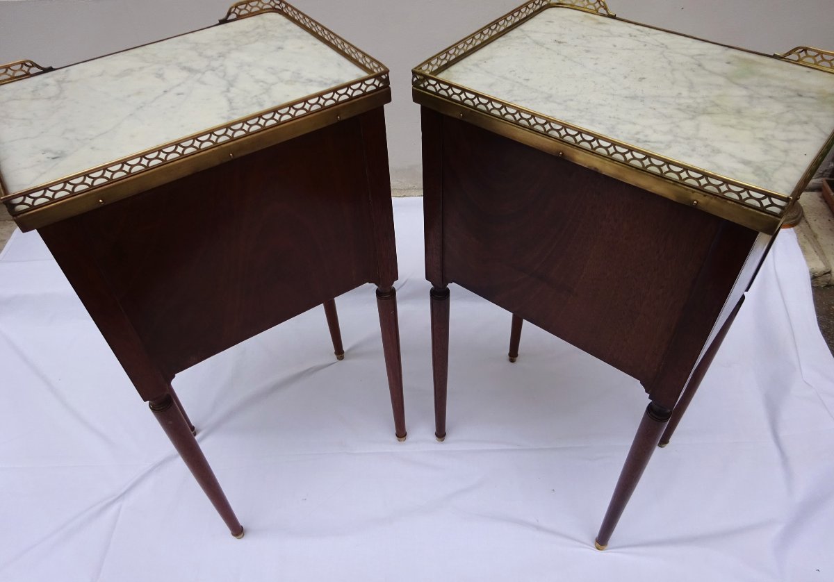 Paire De Chevets De Style Louis XVI-photo-3