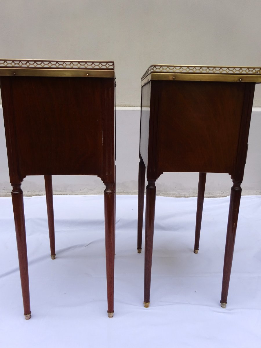 Paire De Chevets De Style Louis XVI-photo-4