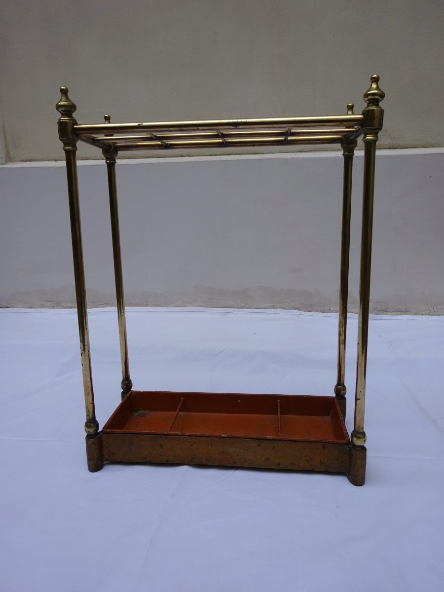Umbrella Stands And Walking Stick Holders In Brass And Cast Iron-photo-2