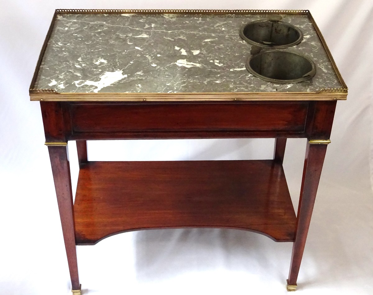 Table Rafraîchissoir en acajou de style Louis XVI
