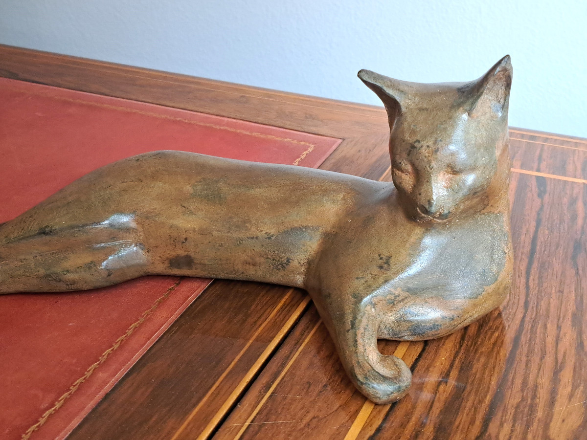 Lying Down Cat By Pierre Chenet