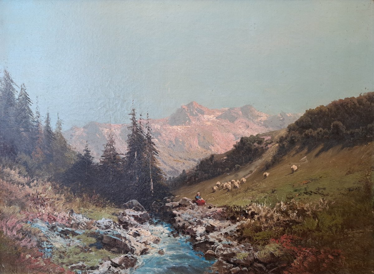 Emile Godchaux – Paysage de Montagne-photo-2