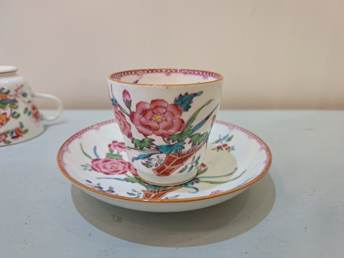 Série de 6 Tasses à café en porcelaine anglaise Minton et Cauldon-photo-2