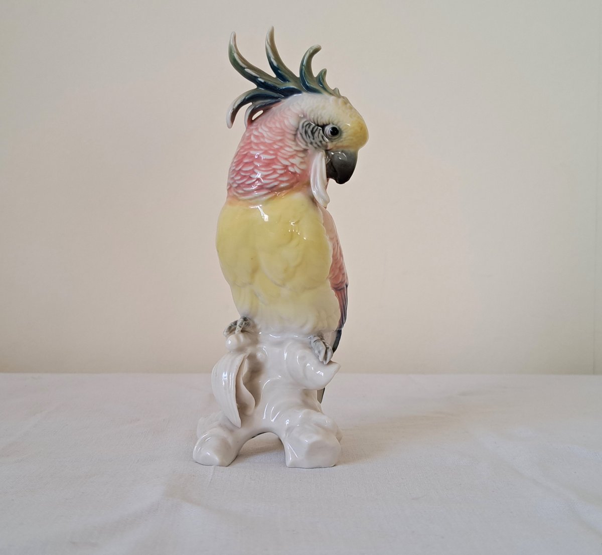 Karl Ens German Porcelain Parrot-photo-2