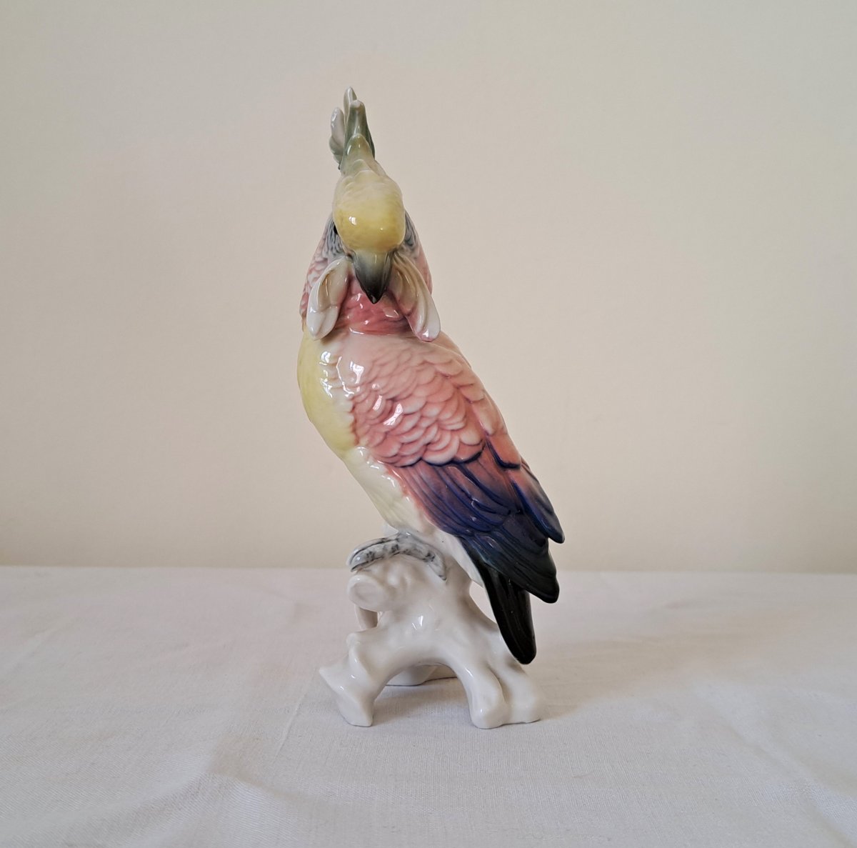 Karl Ens German Porcelain Parrot-photo-3
