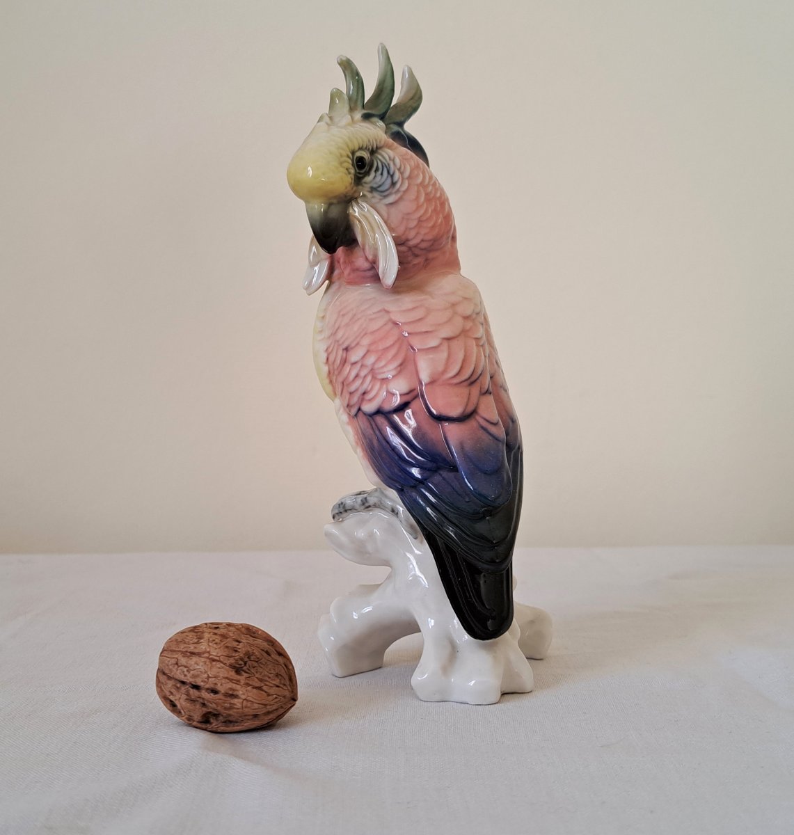 Karl Ens German Porcelain Parrot-photo-2