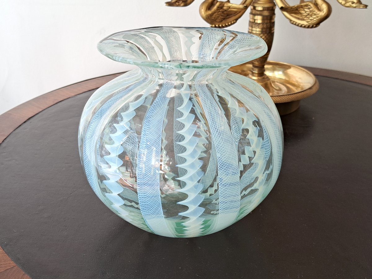 Vase boule en verre de Murano vers 1950-photo-3