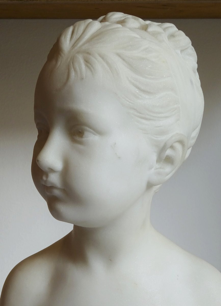 Buste de Louise Brongniart en marbre d'après Houdon-photo-2