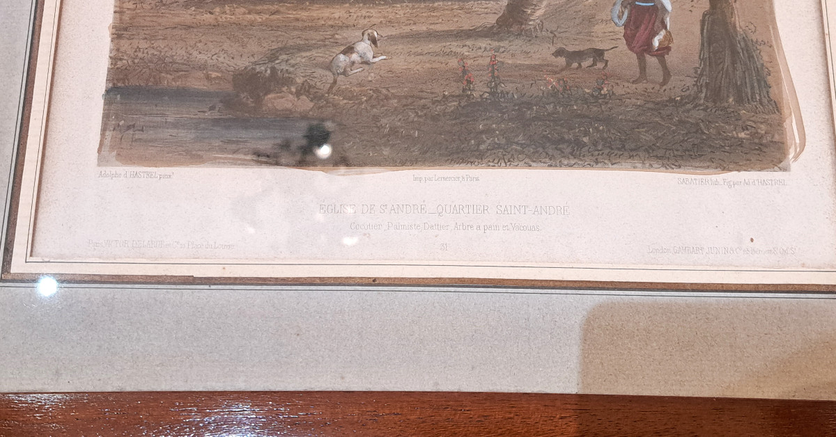 Views Of Bourbon Island – Pair Of 19th-century Lithographs-photo-1