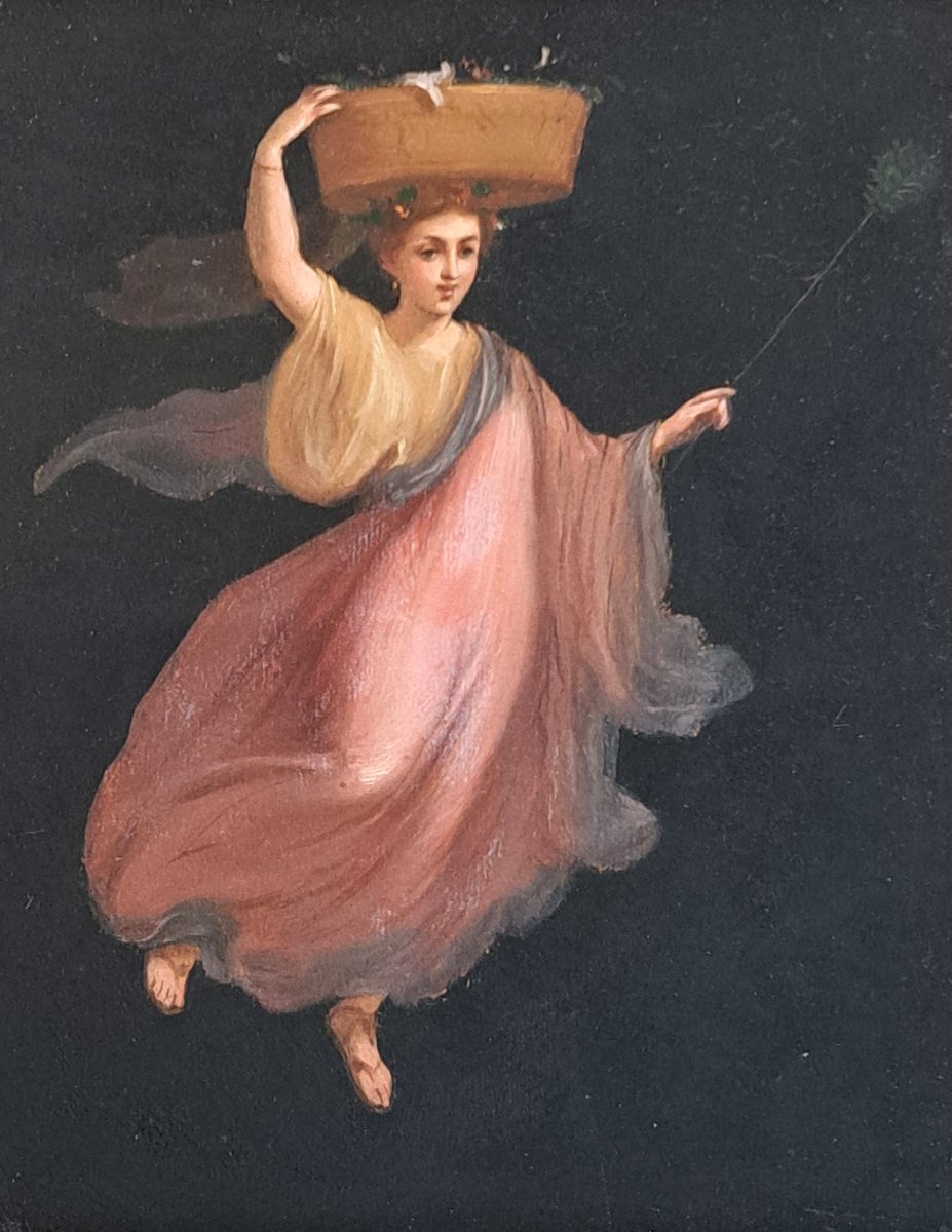 Femme à l’Antique Muse Allégorie du Printemps XIXème-photo-2