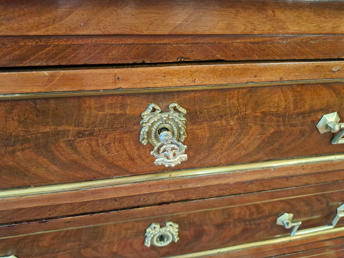 Petite Commode en acajou de style Louis XVI-photo-3