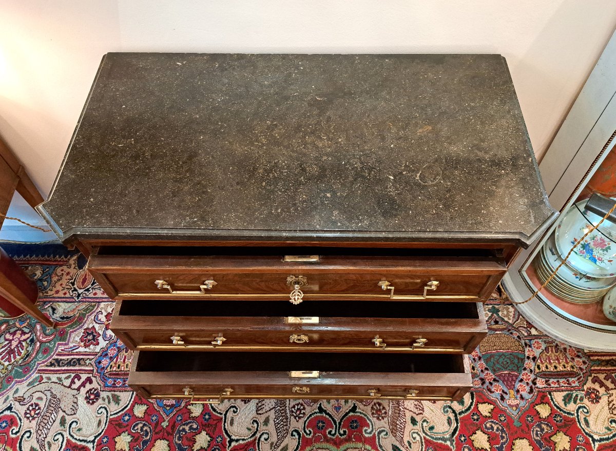 Petite Commode en acajou de style Louis XVI-photo-2