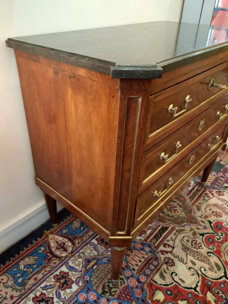 Petite Commode en acajou de style Louis XVI-photo-4