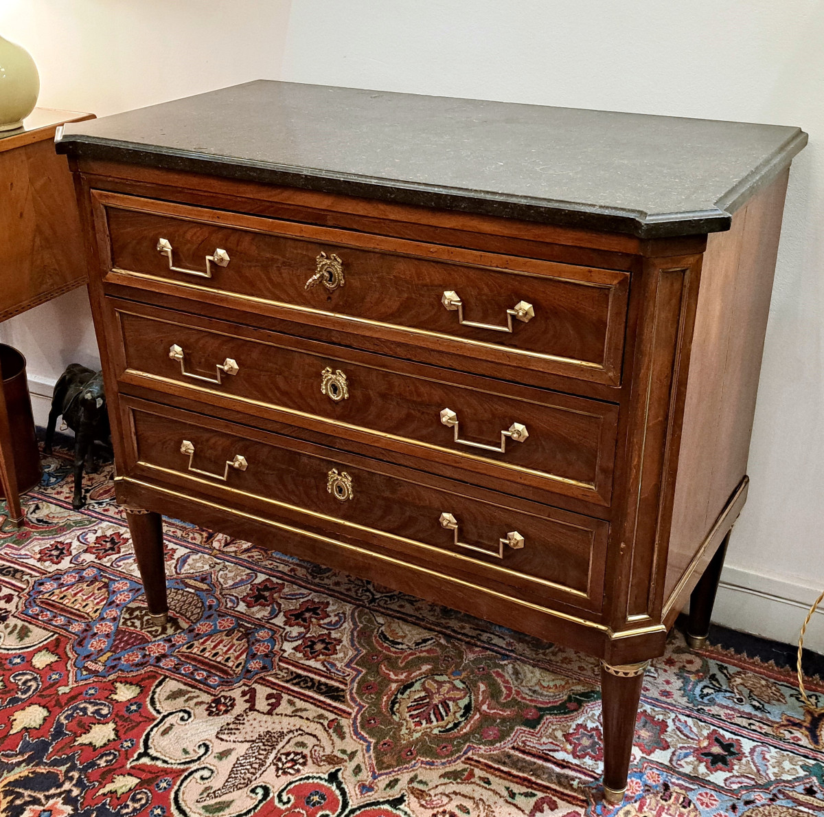 Petite Commode en acajou de style Louis XVI-photo-5