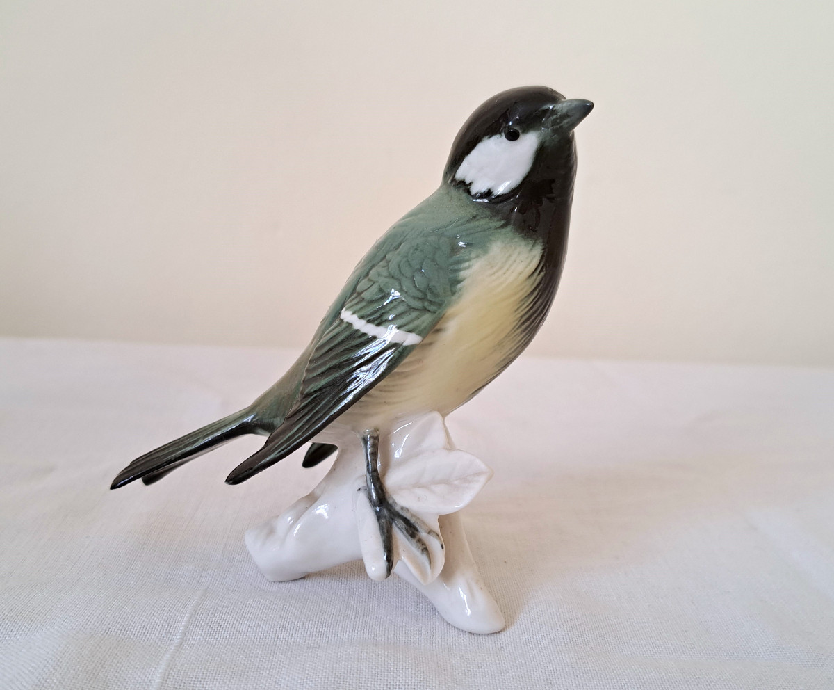 Black Tit, Porcelain Bird, Karl Ens