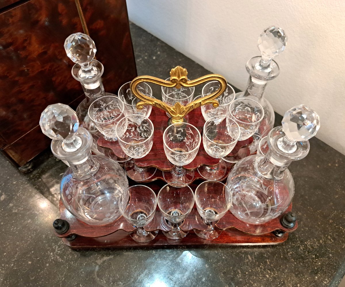 Cave à liqueur en bois clair Napoléon III-photo-1