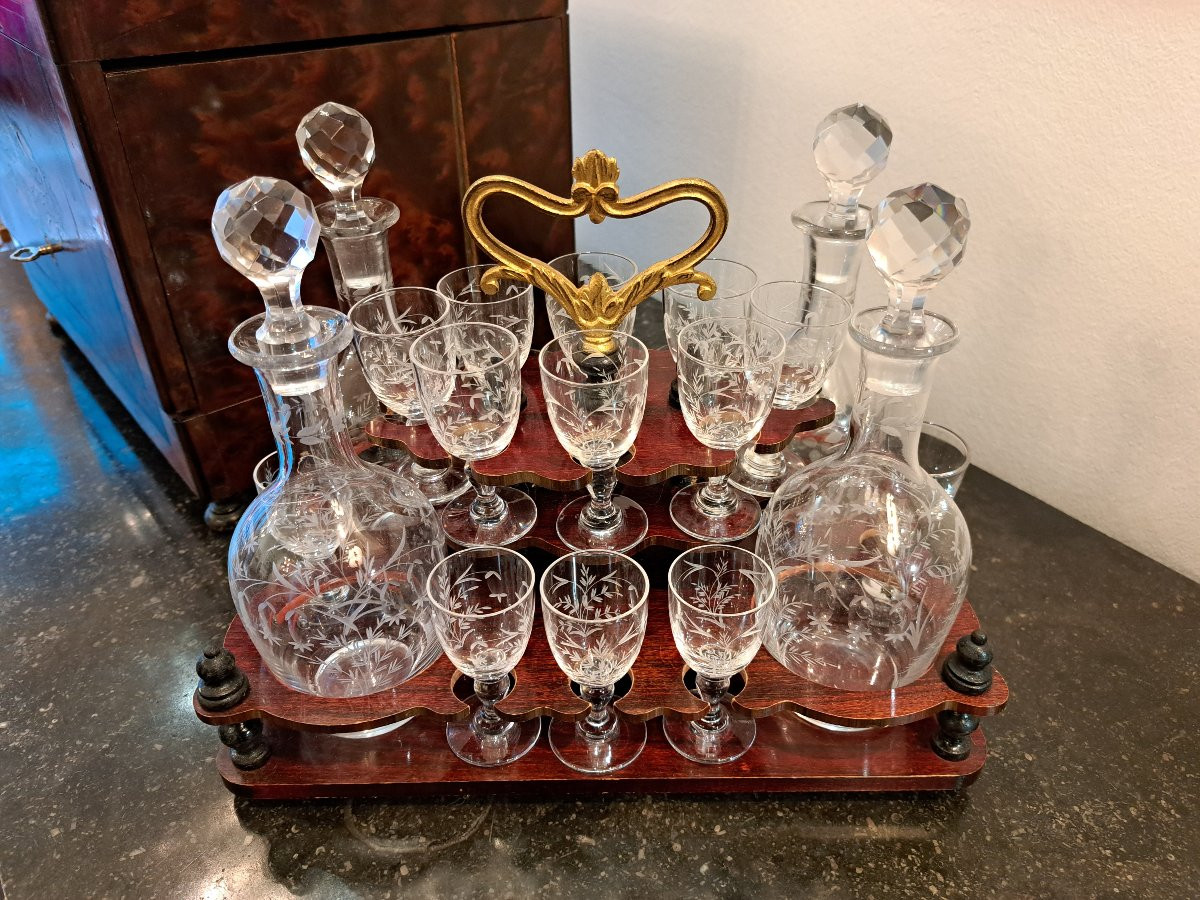 Cave à liqueur en bois clair Napoléon III-photo-2