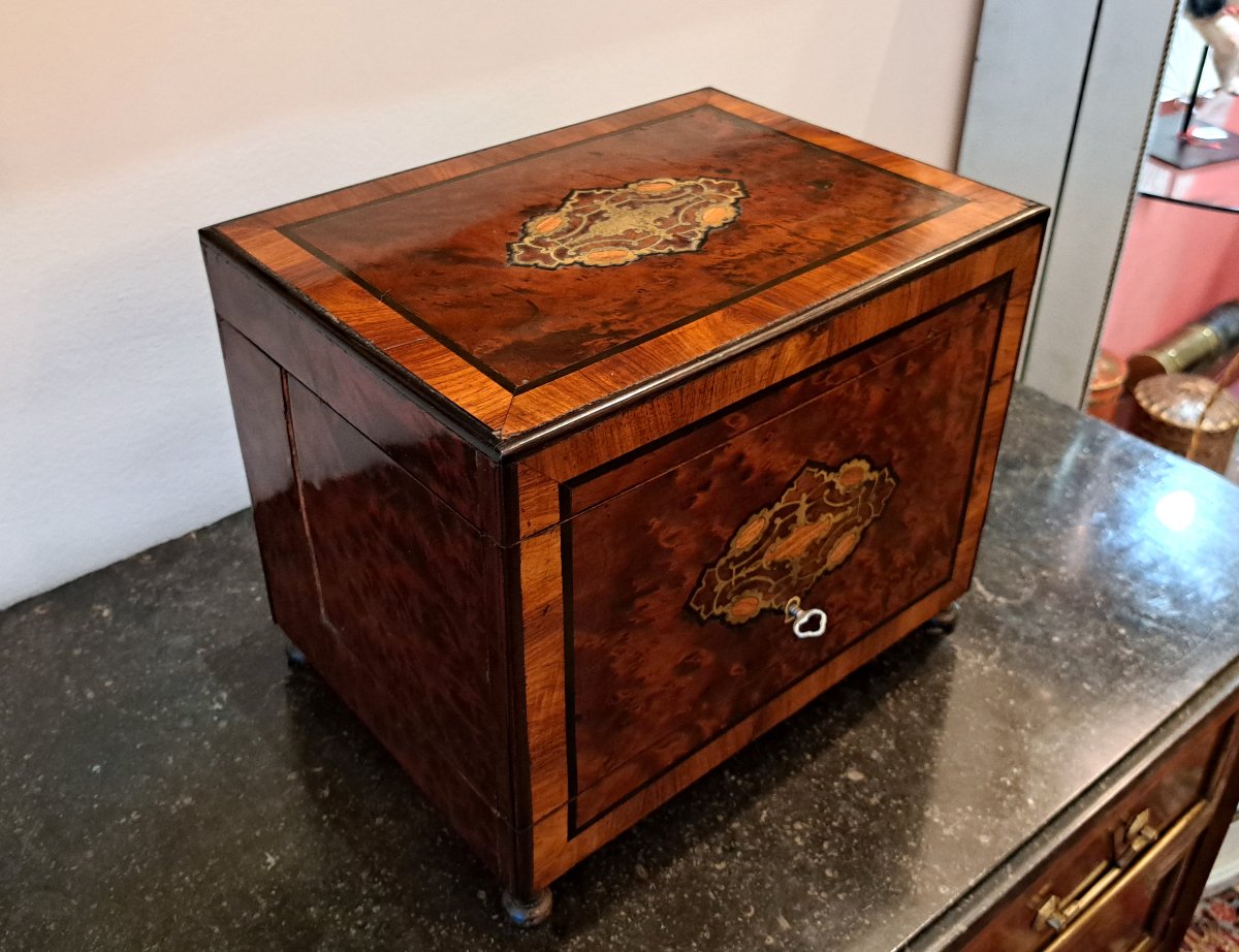 Cave à liqueur en bois clair Napoléon III-photo-3