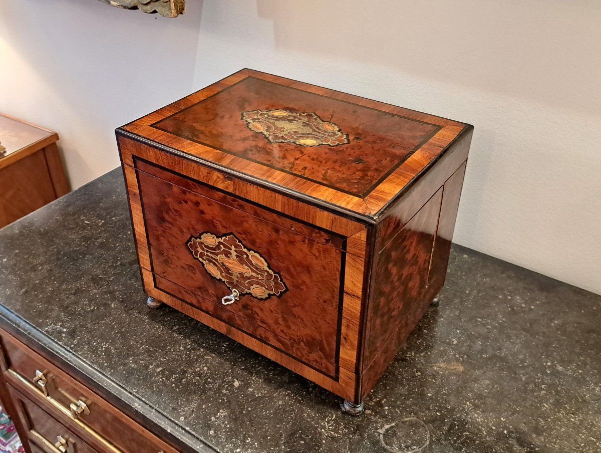 Cave à liqueur en bois clair Napoléon III-photo-4