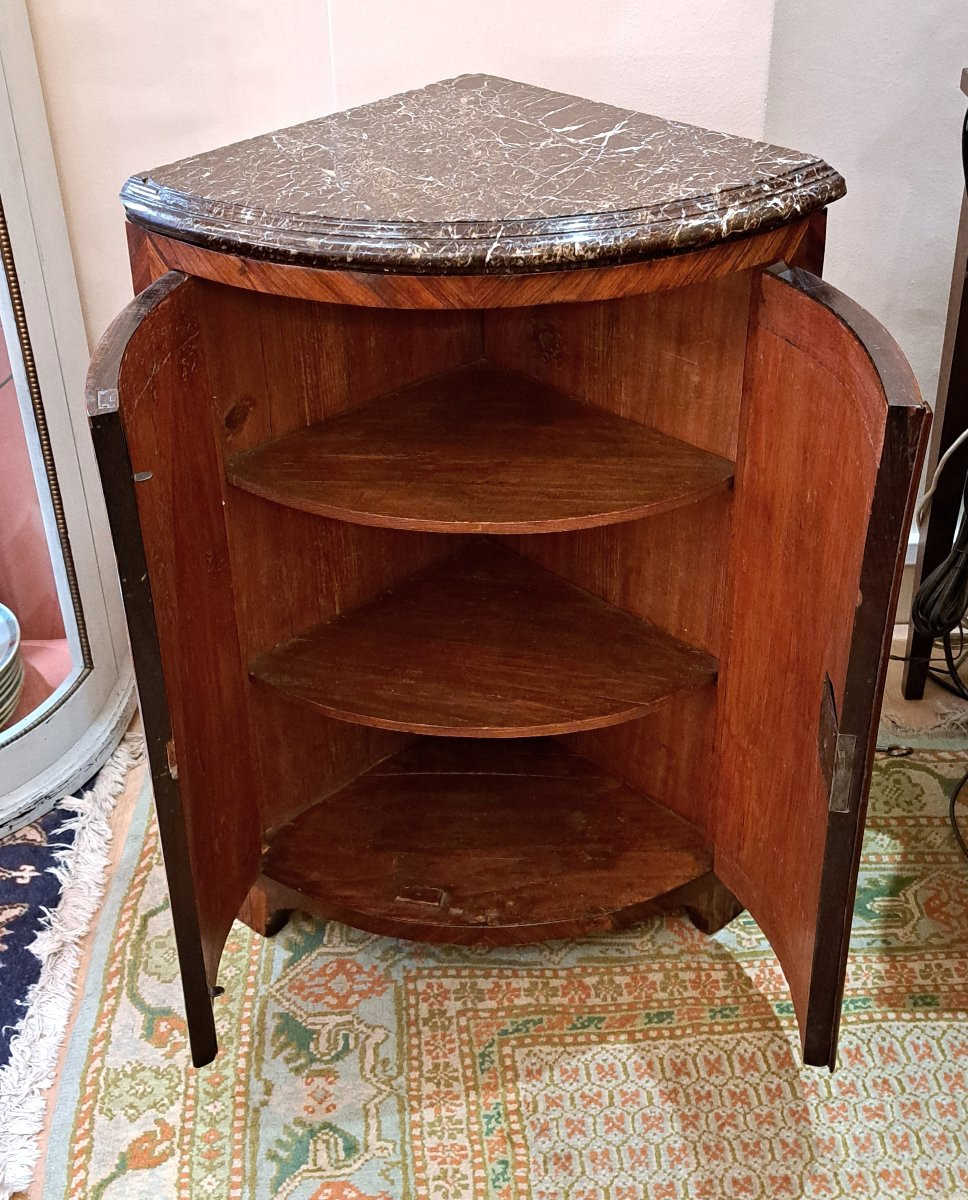 18th-century Marquetry Corner Cabinet-photo-3