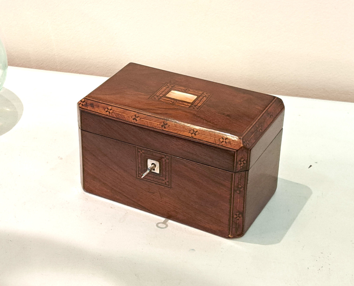 19th Century Marquetry Tea Box