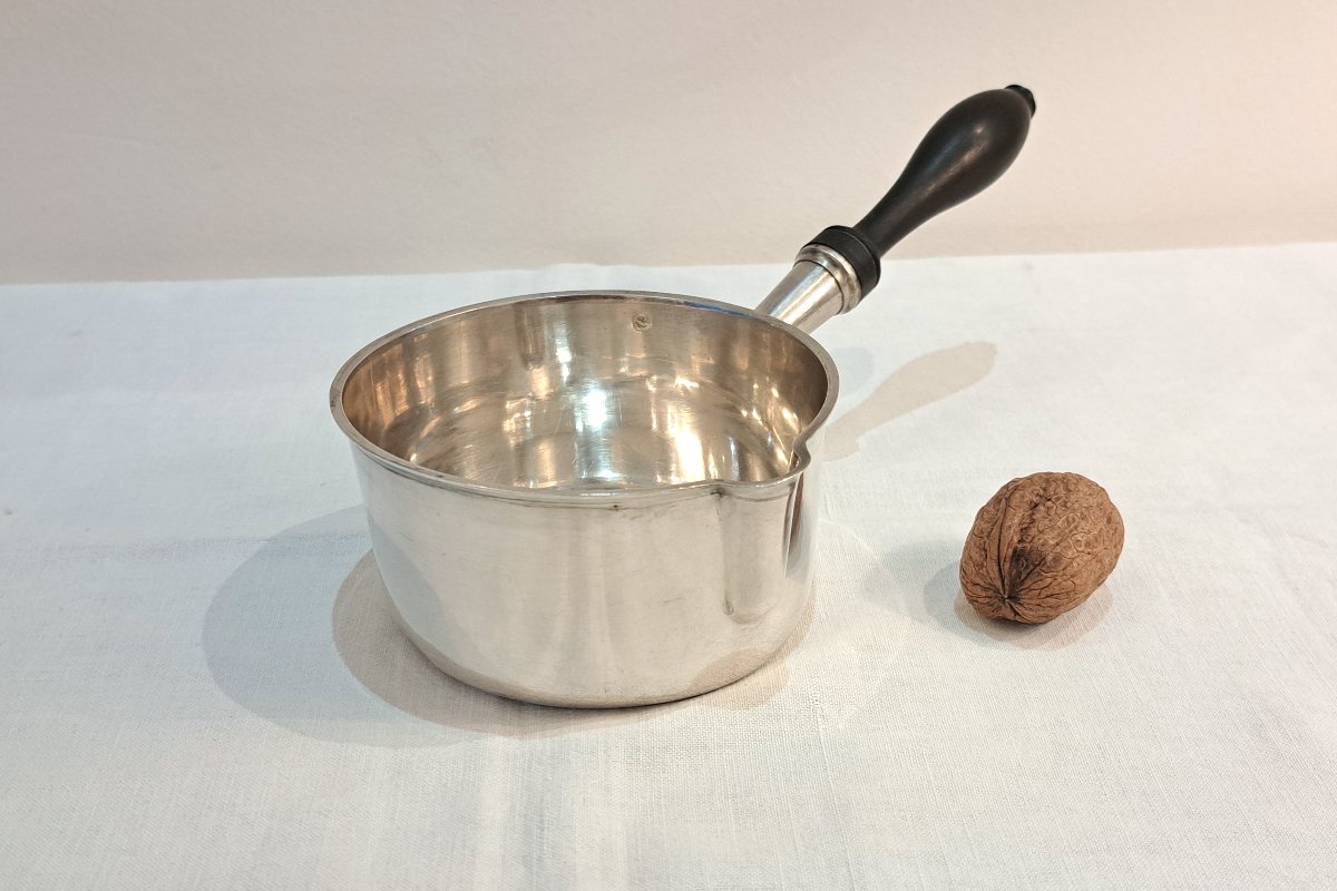 19th Century Solid Silver Saucepan-photo-2