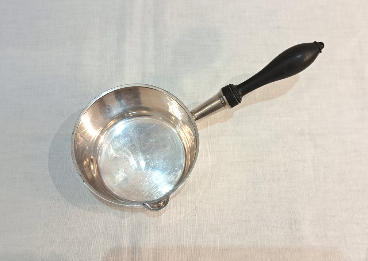 19th Century Solid Silver Saucepan-photo-3