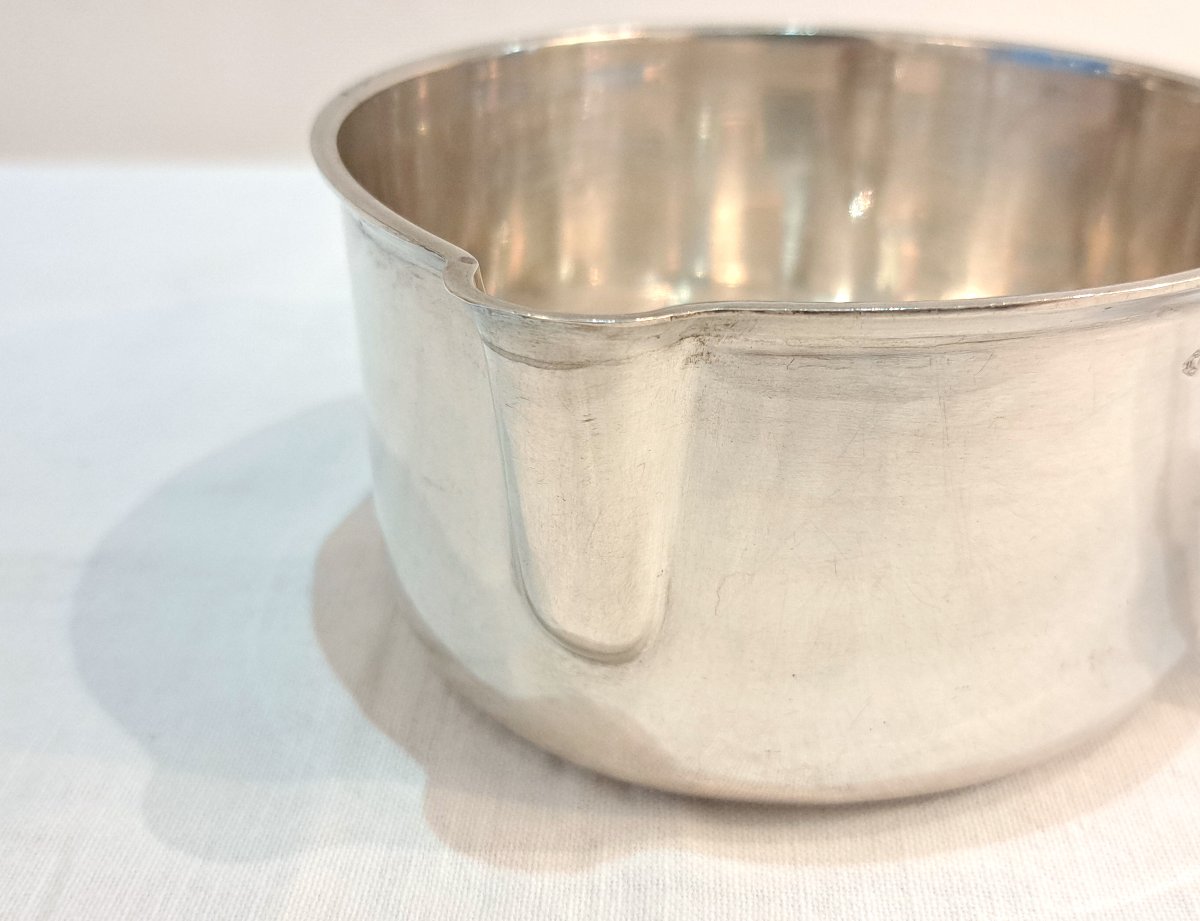 19th Century Solid Silver Saucepan-photo-4