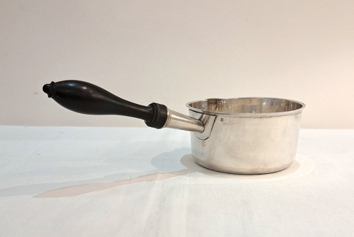19th Century Solid Silver Saucepan-photo-1