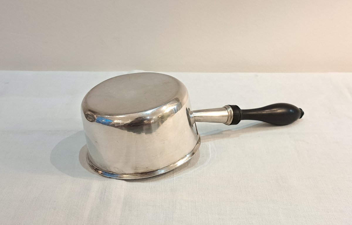 19th Century Solid Silver Saucepan-photo-2