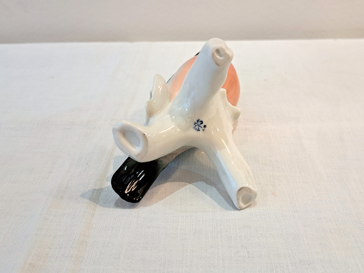 Bullfinch Bird In German Porcelain By Karl Ens-photo-1