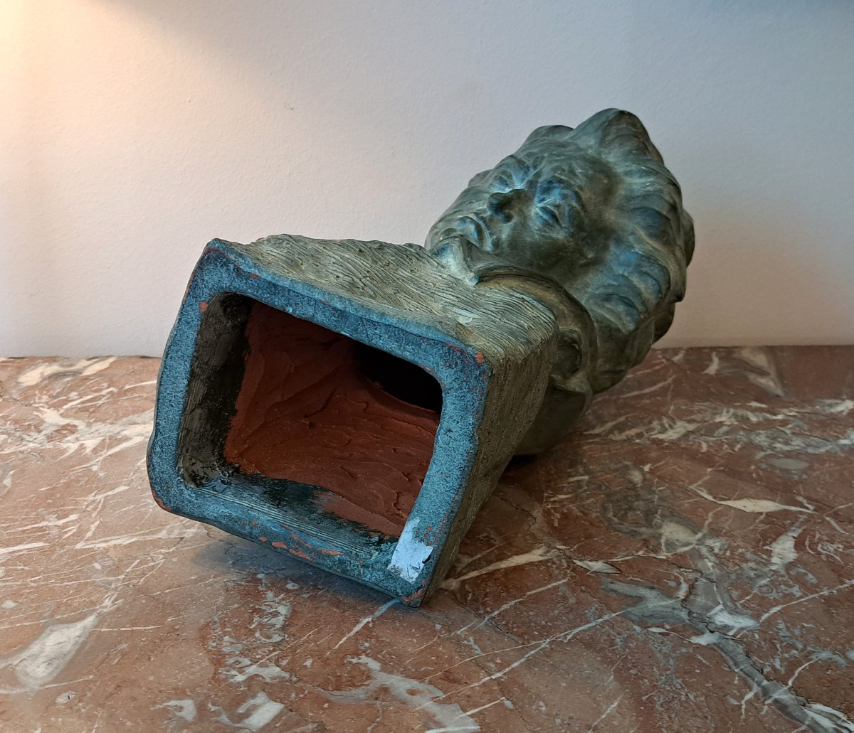 Buste de Beethoven en terre cuite-photo-4