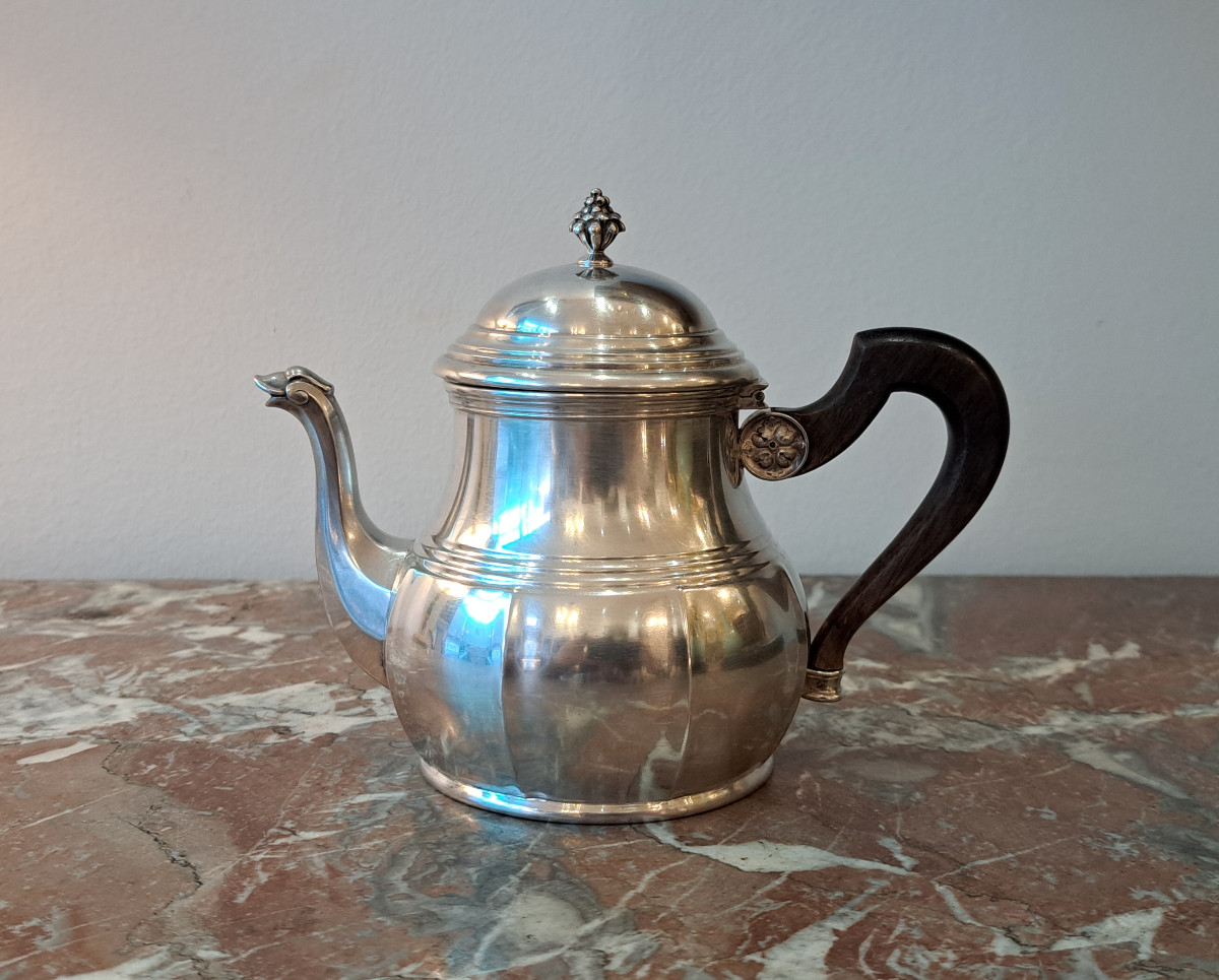 Théière égoïste en argent massif XIXème