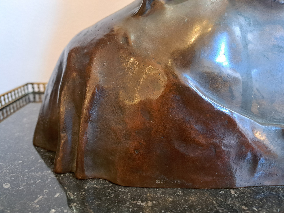 Raoul Larche – Buste bronze Jésus enfant-photo-2