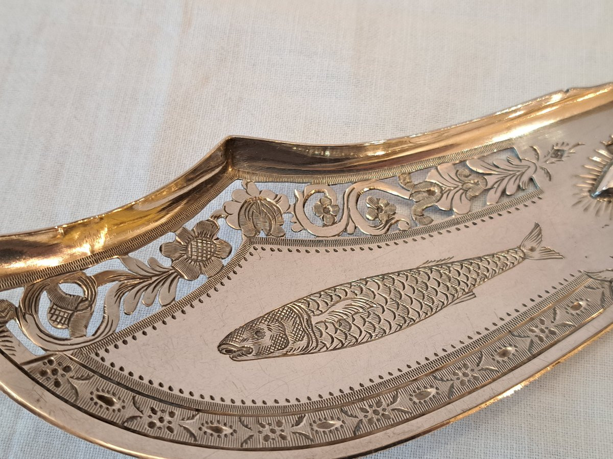 Pelle à poisson en argent massif-photo-3