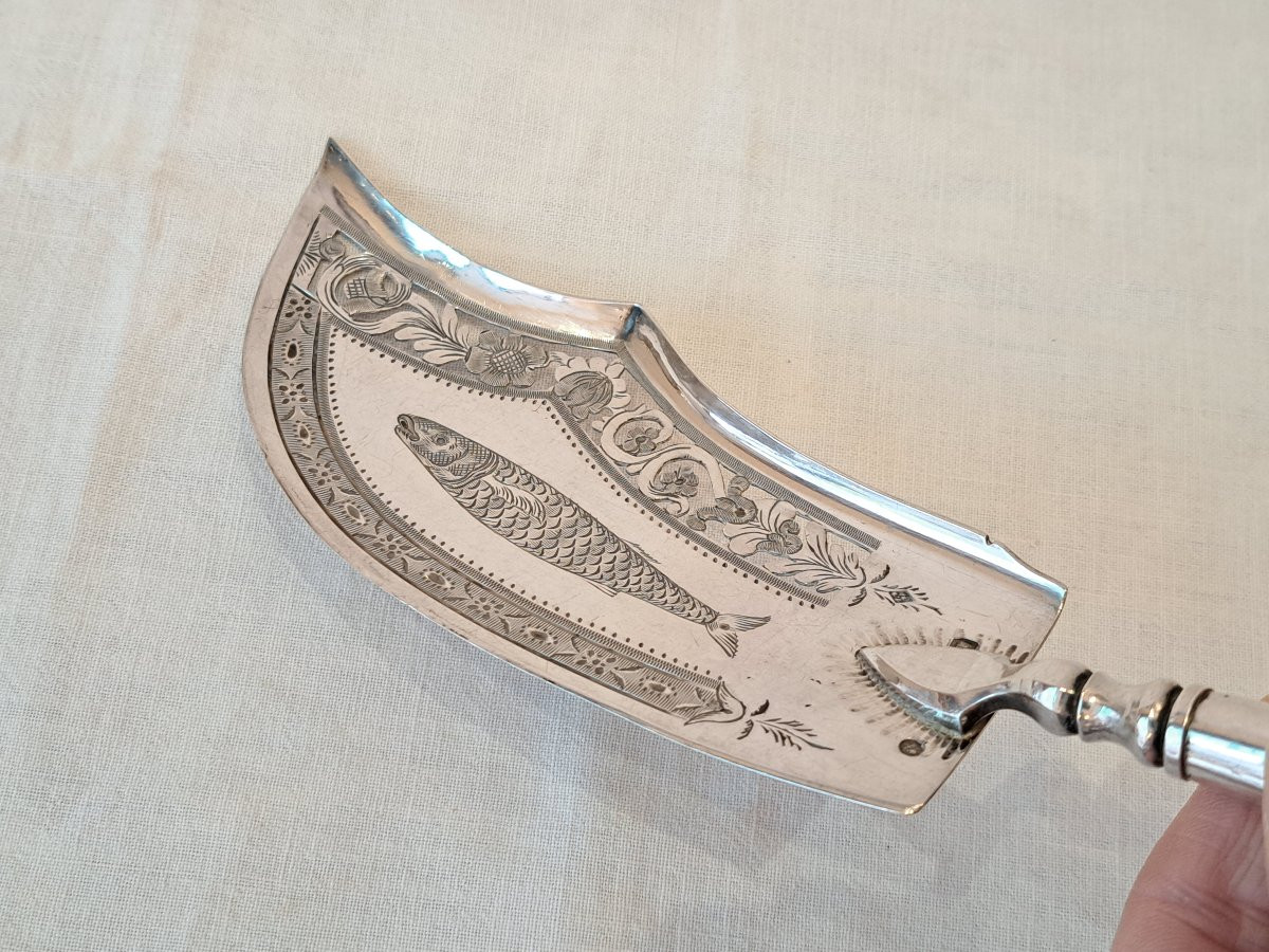 Pelle à poisson en argent massif-photo-4